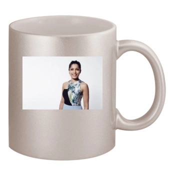 Freida Pinto 11oz Metallic Silver Mug