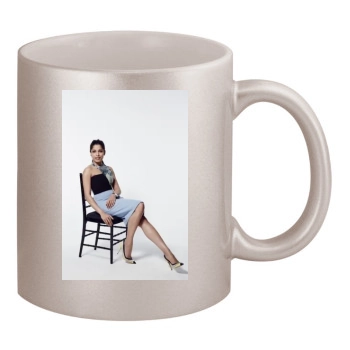 Freida Pinto 11oz Metallic Silver Mug