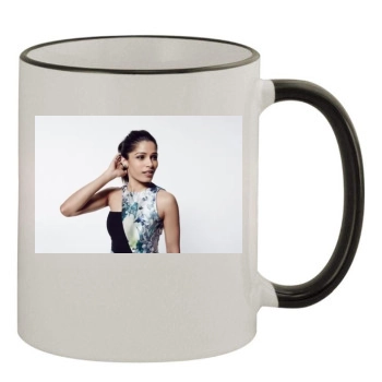 Freida Pinto 11oz Colored Rim & Handle Mug