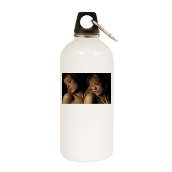 Olivia Wilde White Water Bottle With Carabiner