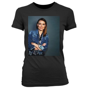 Olivia Wilde Women's Junior Cut Crewneck T-Shirt