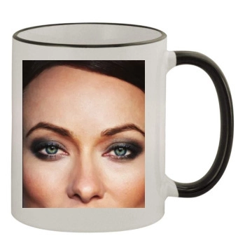 Olivia Wilde 11oz Colored Rim & Handle Mug