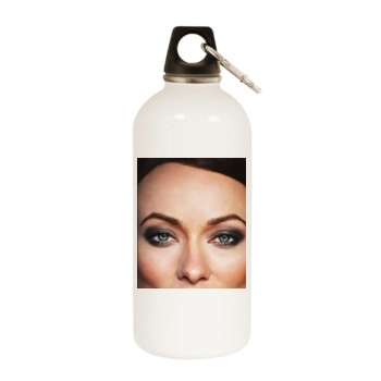 Olivia Wilde White Water Bottle With Carabiner