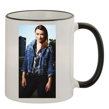 Olivia Wilde 11oz Colored Rim & Handle Mug