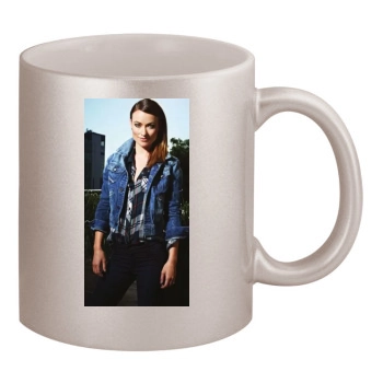 Olivia Wilde 11oz Metallic Silver Mug