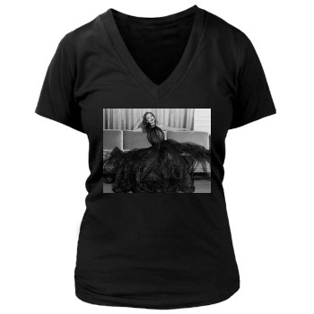 Olivia Wilde Women's Deep V-Neck TShirt