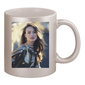 Olivia Wilde 11oz Metallic Silver Mug