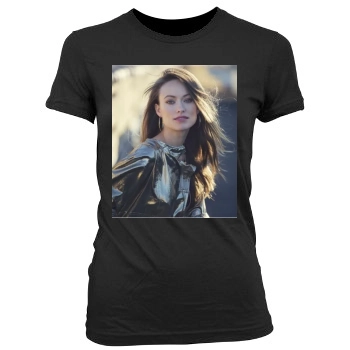 Olivia Wilde Women's Junior Cut Crewneck T-Shirt