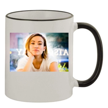 Olivia Wilde 11oz Colored Rim & Handle Mug