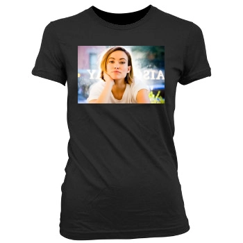 Olivia Wilde Women's Junior Cut Crewneck T-Shirt