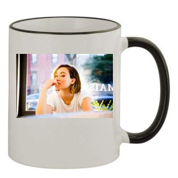 Olivia Wilde 11oz Colored Rim & Handle Mug