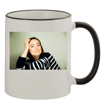 Olivia Wilde 11oz Colored Rim & Handle Mug