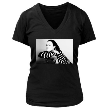 Olivia Wilde Women's Deep V-Neck TShirt