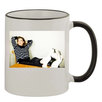 Olivia Wilde 11oz Colored Rim & Handle Mug