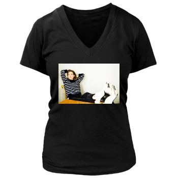 Olivia Wilde Women's Deep V-Neck TShirt