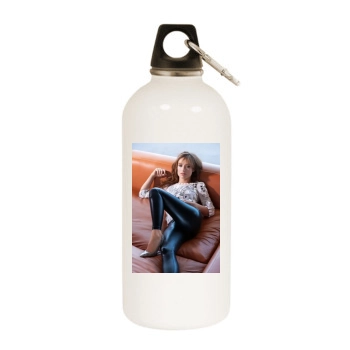 Olivia Wilde White Water Bottle With Carabiner