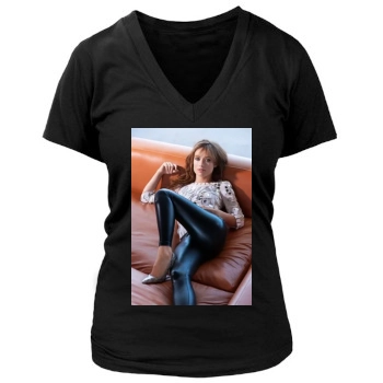 Olivia Wilde Women's Deep V-Neck TShirt