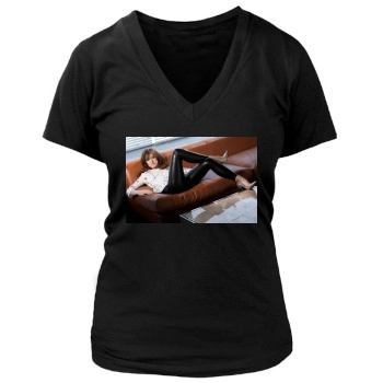 Olivia Wilde Women's Deep V-Neck TShirt