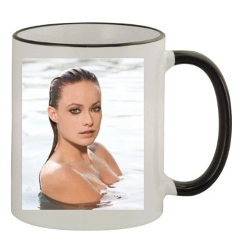 Olivia Wilde 11oz Colored Rim & Handle Mug