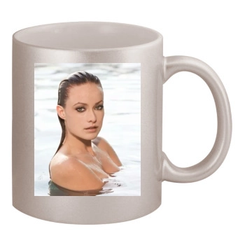 Olivia Wilde 11oz Metallic Silver Mug