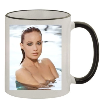 Olivia Wilde 11oz Colored Rim & Handle Mug