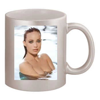 Olivia Wilde 11oz Metallic Silver Mug