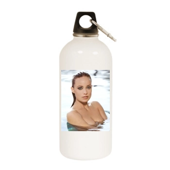 Olivia Wilde White Water Bottle With Carabiner