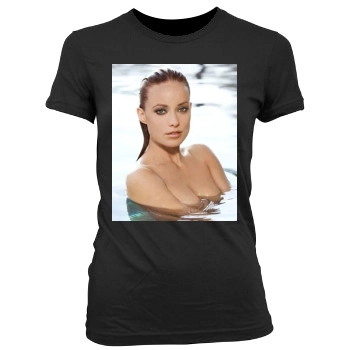 Olivia Wilde Women's Junior Cut Crewneck T-Shirt