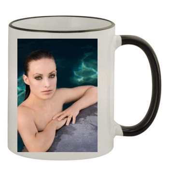 Olivia Wilde 11oz Colored Rim & Handle Mug