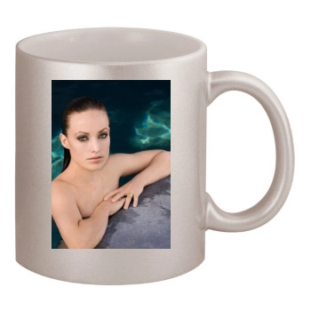 Olivia Wilde 11oz Metallic Silver Mug