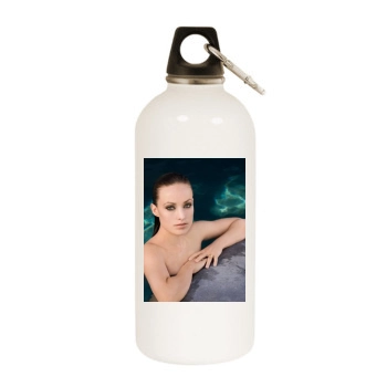 Olivia Wilde White Water Bottle With Carabiner