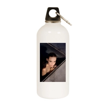 Olivia Wilde White Water Bottle With Carabiner