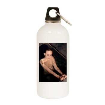 Olivia Wilde White Water Bottle With Carabiner