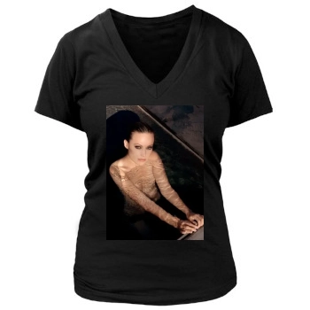 Olivia Wilde Women's Deep V-Neck TShirt