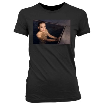 Olivia Wilde Women's Junior Cut Crewneck T-Shirt