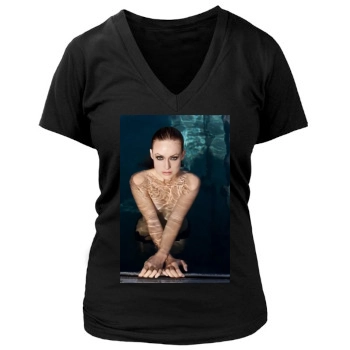 Olivia Wilde Women's Deep V-Neck TShirt