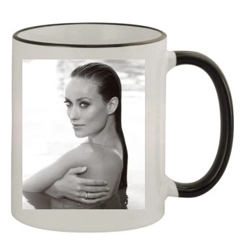 Olivia Wilde 11oz Colored Rim & Handle Mug