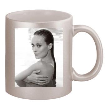 Olivia Wilde 11oz Metallic Silver Mug