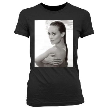 Olivia Wilde Women's Junior Cut Crewneck T-Shirt