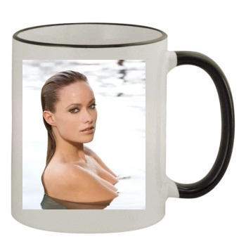 Olivia Wilde 11oz Colored Rim & Handle Mug