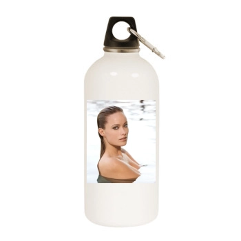 Olivia Wilde White Water Bottle With Carabiner