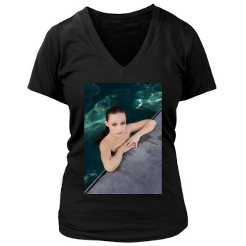 Olivia Wilde Women's Deep V-Neck TShirt