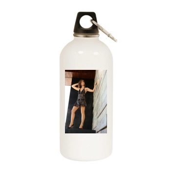 Olivia Wilde White Water Bottle With Carabiner