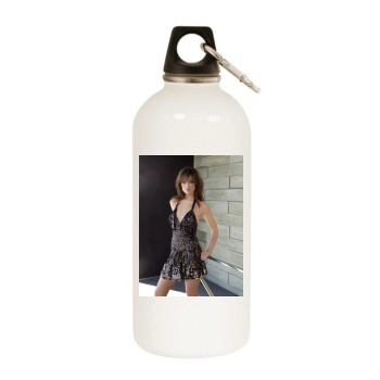 Olivia Wilde White Water Bottle With Carabiner