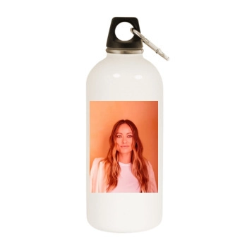 Olivia Wilde White Water Bottle With Carabiner