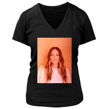 Olivia Wilde Women's Deep V-Neck TShirt