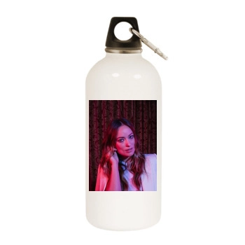 Olivia Wilde White Water Bottle With Carabiner