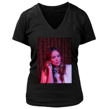 Olivia Wilde Women's Deep V-Neck TShirt