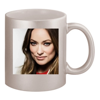 Olivia Wilde 11oz Metallic Silver Mug