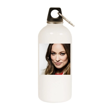 Olivia Wilde White Water Bottle With Carabiner